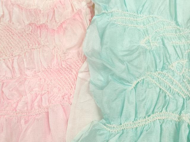 平和屋着物＊夏物 和装小物 帯揚げ10枚セット 絽 柄絞り 流水花 杜若 重ね山 全て正絹 逸品 DABD7273zzz