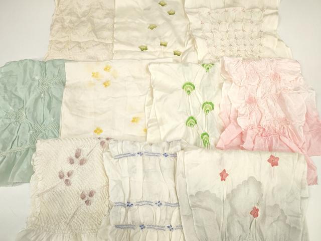 平和屋着物＊夏物 和装小物 帯揚げ10枚セット 絽 柄絞り 萩 青海波 桔梗 全て正絹 逸品 DABD7281zzz