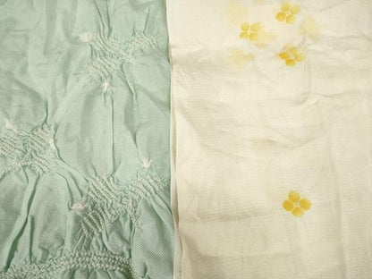 平和屋着物＊夏物 和装小物 帯揚げ10枚セット 絽 柄絞り 萩 青海波 桔梗 全て正絹 逸品 DABD7281zzz
