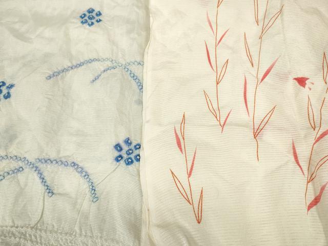 平和屋着物＊夏物 和装小物 帯揚げ10枚セット 絽 柄絞り 芝花 桔梗 芝 全て正絹 未使用品あり 逸品 DABD7285zzz
