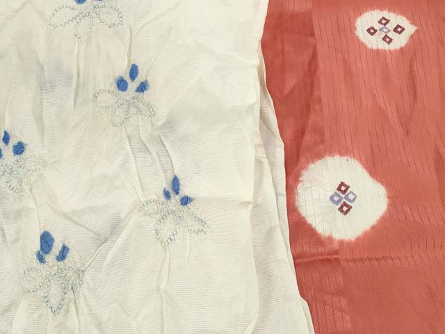 平和屋着物＊夏物 和装小物 帯揚げ10枚セット 絽 柄絞り 桔梗 芒 銀彩 全て正絹 逸品 DABD7287zzz
