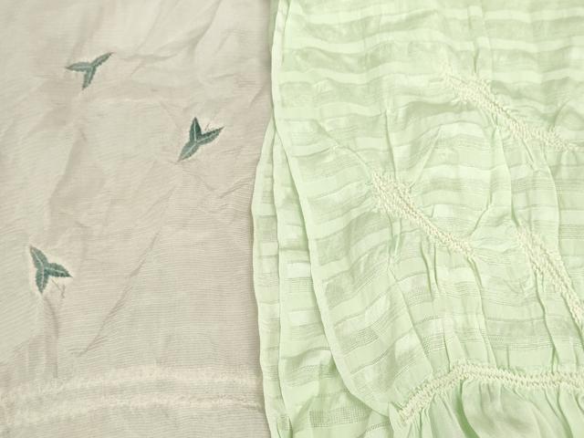 平和屋着物＊夏物　和装小物　帯揚げ10枚セット　絽　柄絞り　桔梗 立涌 霞 露芝　全て正絹　逸品　DABD7288zzz