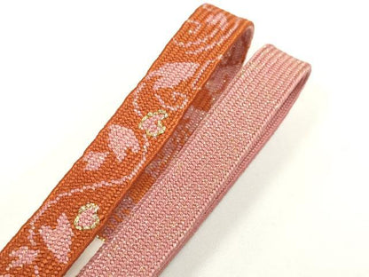 平和屋着物●和装小物　帯締め・帯揚げセット　霞花文　金彩　高麗組　逸品　未使用　DABD7292zzz