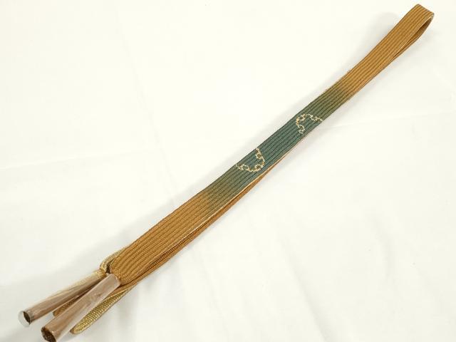 平和屋着物●和装小物　帯締め・帯揚げセット　雲梅文　高麗組　金糸　逸品　未使用　DABD7293zzz