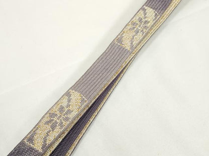 平和屋着物●和装小物　帯締め・帯揚げセット　吹き寄せ花文　高麗組　金糸　逸品　未使用　DABD7294zzz