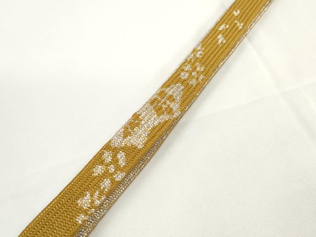平和屋着物●和装小物　帯締め・帯揚げセット　雪芝　露芝　暈し染め　金彩　高麗組　金糸　長尺　逸品　未使用　DABD7298zzz