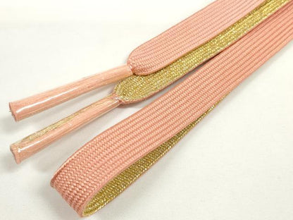 平和屋着物●和装小物　帯締め・帯揚げセット　枝桜　金彩　高麗組　金糸　逸品　未使用　DABD7299zzz