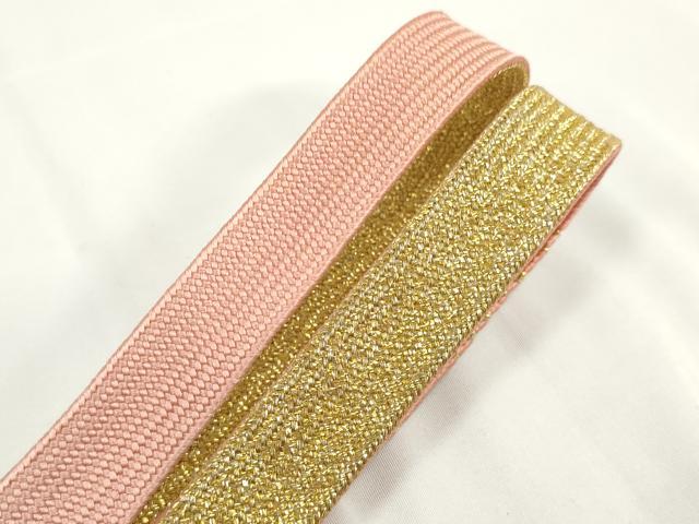 平和屋着物●和装小物　帯締め・帯揚げセット　枝桜　金彩　高麗組　金糸　逸品　未使用　DABD7299zzz