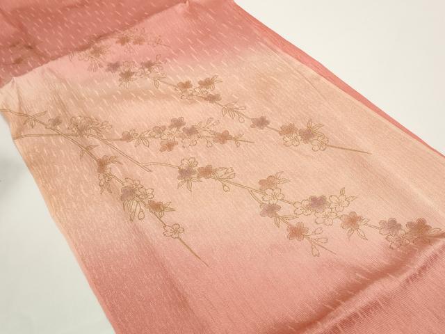 平和屋着物●和装小物　帯締め・帯揚げセット　枝桜　金彩　高麗組　金糸　逸品　未使用　DABD7299zzz