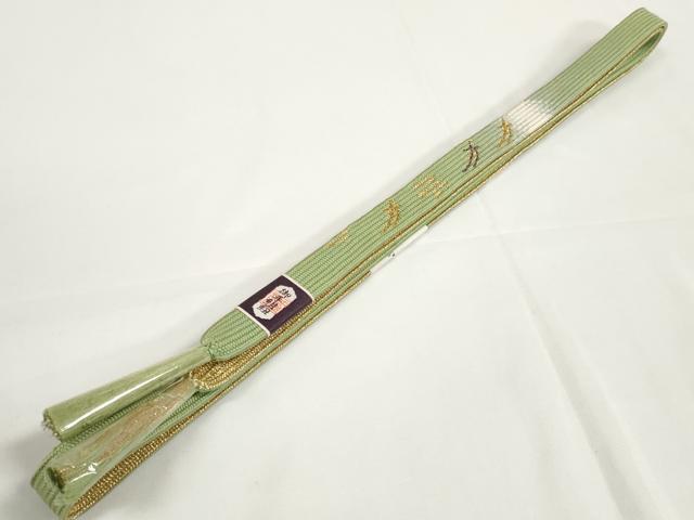 平和屋着物●和装小物　帯締め・帯揚げセット　地紙花文　金糸　高麗組　逸品　未使用　DABD7300zzz