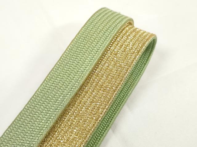 平和屋着物●和装小物　帯締め・帯揚げセット　地紙花文　金糸　高麗組　逸品　未使用　DABD7300zzz