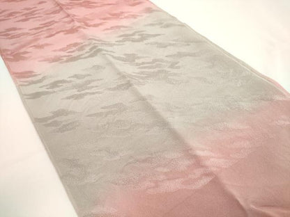 平和屋着物●和装小物　帯締め・帯揚げセット　霞地紋　高麗組　金糸　逸品　未使用　DABD7303zzz