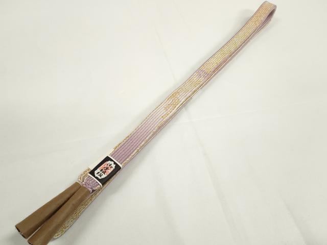 平和屋着物●和装小物　帯締め・帯揚げセット　雪輪花文　高麗組　金糸　逸品　未使用　DABD7304zzz