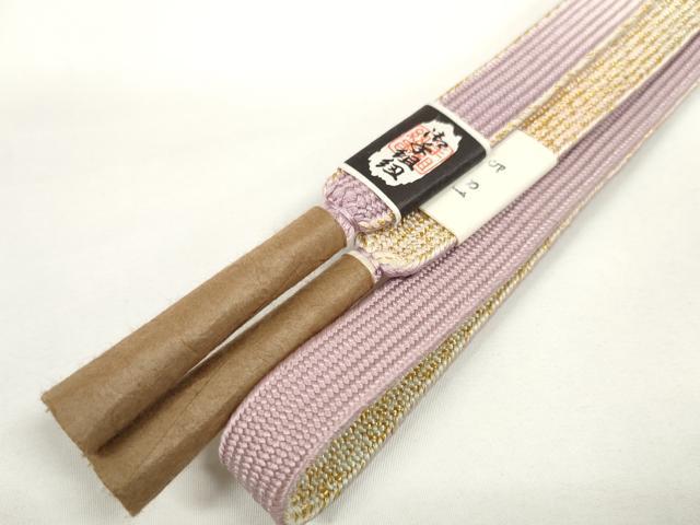 平和屋着物●和装小物　帯締め・帯揚げセット　雪輪花文　高麗組　金糸　逸品　未使用　DABD7304zzz