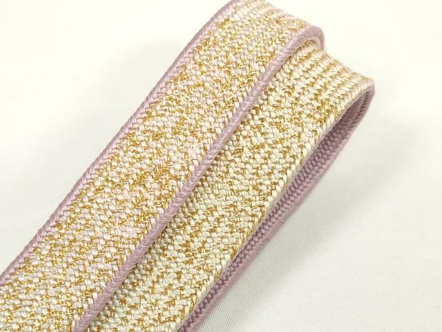 平和屋着物●和装小物　帯締め・帯揚げセット　雪輪花文　高麗組　金糸　逸品　未使用　DABD7304zzz