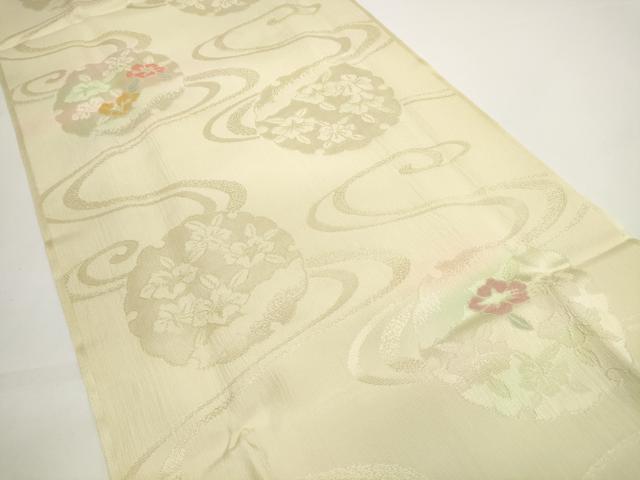 平和屋着物●和装小物　帯締め・帯揚げセット　雪輪花文　高麗組　金糸　逸品　未使用　DABD7304zzz
