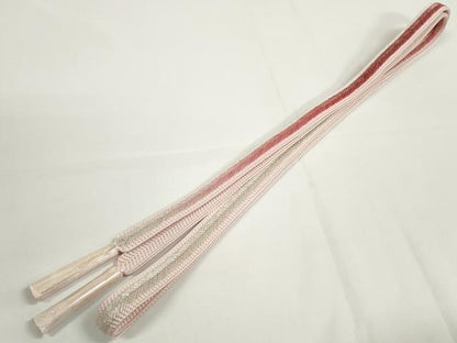 平和屋着物●和装小物　帯締め・帯揚げセット　柄絞り　舞花文　銀糸　逸品　未使用　DABD7305zzz