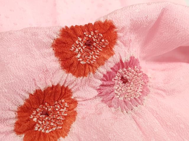 平和屋着物●和装小物　帯締め・帯揚げセット　柄絞り　舞花文　銀糸　逸品　未使用　DABD7305zzz