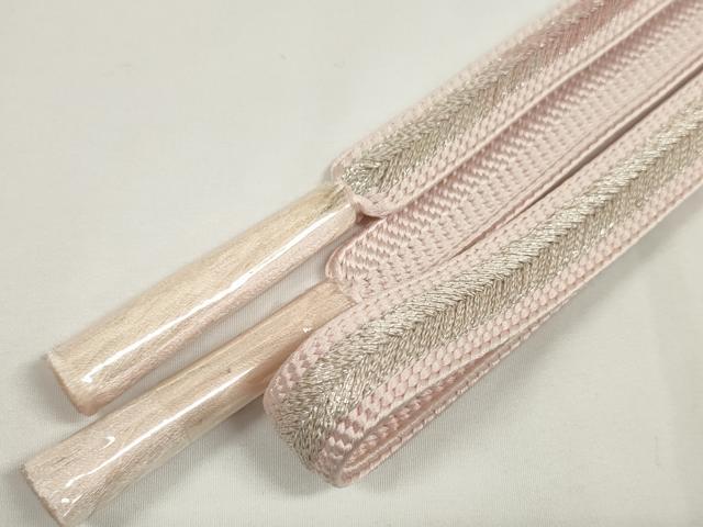 平和屋着物●和装小物　帯締め・帯揚げセット　柄絞り　舞花文　銀糸　逸品　未使用　DABD7305zzz