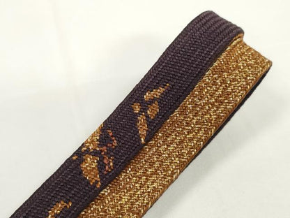 平和屋着物●和装小物　帯締め・帯揚げセット　花地紋　舞花　金彩　高麗組　金糸　逸品　未使用　DABD7306zzz
