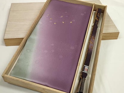 平和屋着物●和装小物　帯締め・帯揚げセット　花地紋　舞花　金彩　高麗組　金糸　逸品　未使用　DABD7306zzz