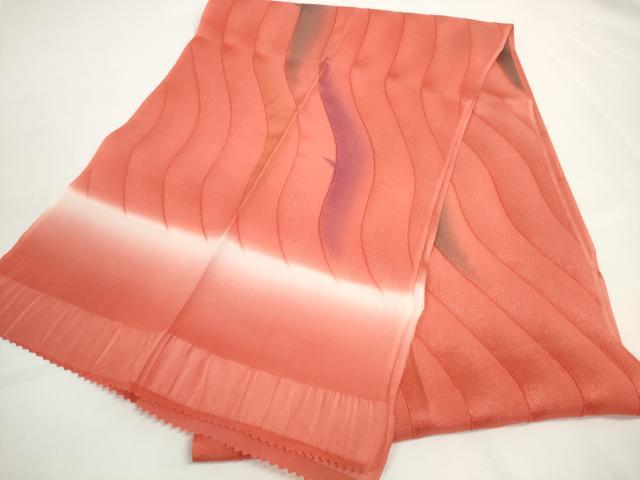 平和屋着物●和装小物　帯締め・帯揚げセット　画き友禅工芸作家 篁作　おおろら染　よろけ縞　笹浪組　逸品　未使用　DABD7307zzz