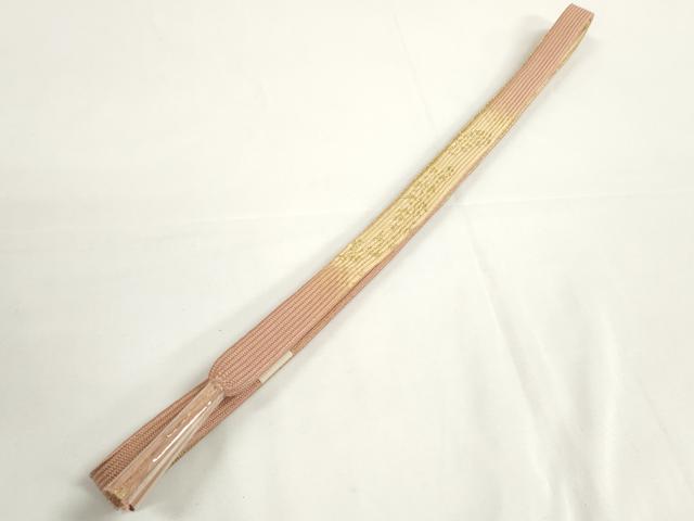 平和屋着物●和装小物　帯締め・帯揚げセット　破れ色紙花文　高麗組　金糸　逸品　未使用　DABD7308zzz