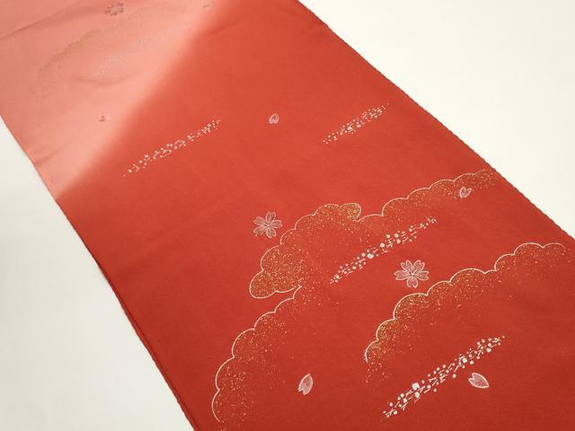 平和屋着物●和装小物　帯締め・帯揚げセット　雲花文　銀彩　高麗組　金糸　逸品　未使用　DABD7309zzz