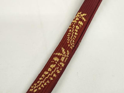 平和屋着物●和装小物　帯締め・帯揚げセット　雲花文　高麗組　金糸　逸品　未使用　DABD7310zzz