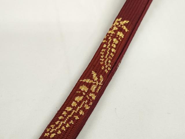 平和屋着物●和装小物　帯締め・帯揚げセット　雲花文　高麗組　金糸　逸品　未使用　DABD7310zzz