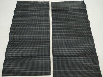 平和屋着物＊夏物 小紋 解き反物 着尺 格子 麻 逸品 DABD7312zzz