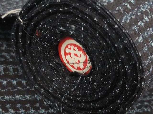 平和屋着物●久留米絣　反物　着尺　絣文様　山下喜未男作　証紙付き　綿　逸品　未使用　DABD7325zzz