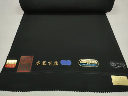 平和屋着物＊夏物 黒紋付 黒反物 着尺 絽 五泉 本藍下染 逸品 未使用 DABD7338zzz