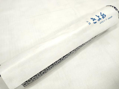 平和屋着物＊夏物 浴衣 反物 着尺 幾何学文様 みやまコーマ糸使用 綿 逸品 未使用 DABD7349zzz