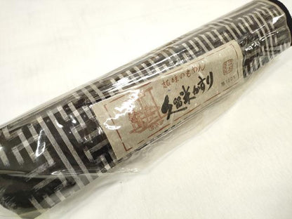 平和屋着物●久留米絣　反物　着尺　秋名バラ柄　中山絣工場謹製　証紙付き　綿　逸品　未使用　DABD7384zzz