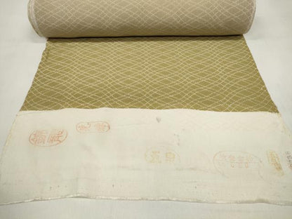 平和屋着物＊夏物 小紋 反物 着尺 絽 五泉 変わり菱 逸品 未使用 DABD7403zzz