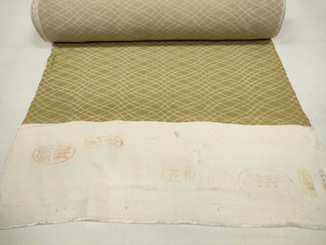 平和屋着物＊夏物 小紋 反物 着尺 絽 五泉 変わり菱 逸品 未使用 DABD7403zzz