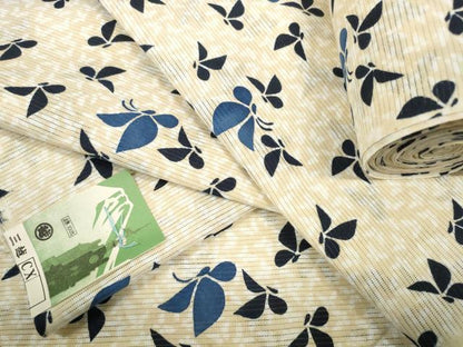 平和屋着物＊夏物 浴衣 反物 着尺 綿絽 舞蝶文 三越扱い 逸品 未使用 DABD7418zzz
