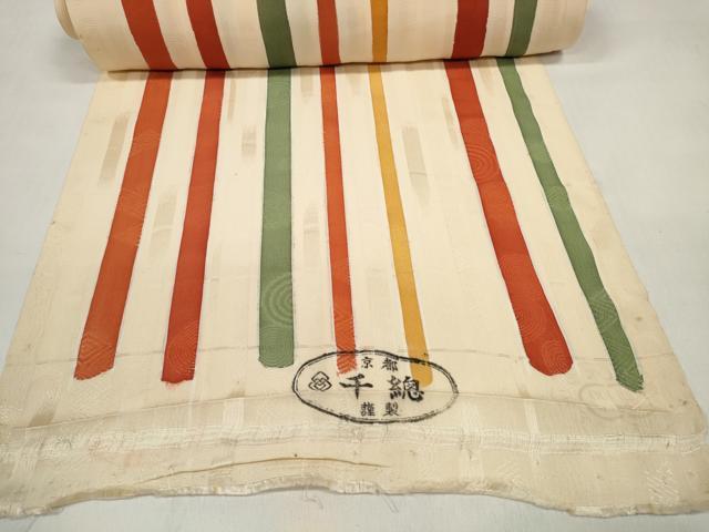 平和屋着物●創業460年・千總　小紋　反物　着尺　間道　証紙付き　逸品　未使用　DABD7427zzz