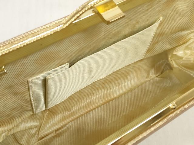 平和屋着物▼和装小物　和装バッグ・草履セット　色紙重ね花文　金糸　逸品　DABD7466zzz