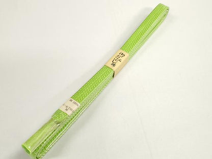 平和屋着物●和装小物　帯締め・帯揚げセット　若芽色　丹後ちりめん　逸品　未使用　DABD7499zzz