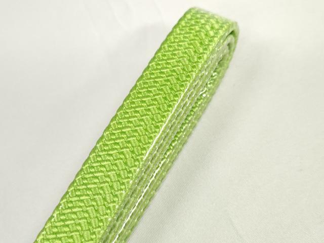平和屋着物●和装小物　帯締め・帯揚げセット　若芽色　丹後ちりめん　逸品　未使用　DABD7499zzz