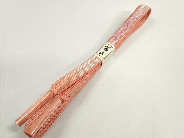 平和屋着物●和装小物　帯締め・帯揚げセット　斜線　梅　逸品　未使用　DABD7503zzz