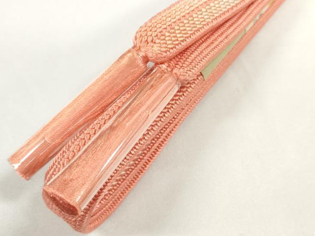 平和屋着物●和装小物　帯締め・帯揚げセット　斜線　梅　逸品　未使用　DABD7503zzz