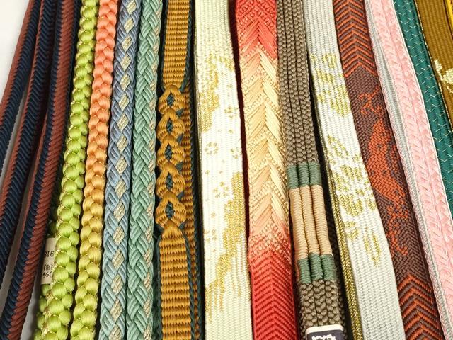 平和屋着物●和装小物　帯締め20本セット　手組紐　高麗組　笹浪組　鎌倉組　冠組　奈良組　金糸　未使用品あり　逸品　DABD7509zzz