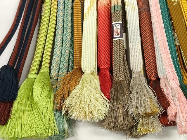 平和屋着物●和装小物　帯締め20本セット　手組紐　高麗組　笹浪組　鎌倉組　冠組　奈良組　金糸　未使用品あり　逸品　DABD7509zzz