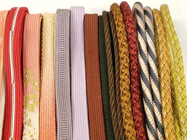 平和屋着物●和装小物　帯締め20本セット　手組紐　高麗組　大和組　奈良組　鎌倉組　金糸　逸品　DABD7515zzz