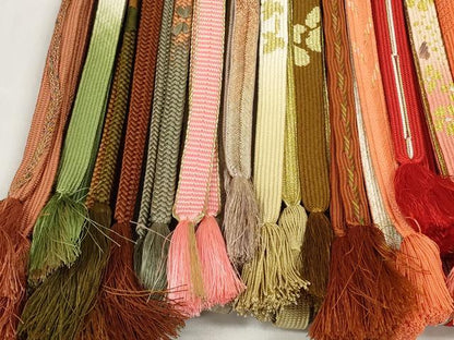 平和屋着物●和装小物　帯締め20本セット　手組紐　高麗組　大和組　奈良組　鎌倉組　金糸　逸品　DABD7515zzz