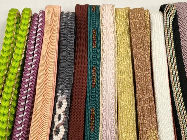 平和屋着物●和装小物　帯締め20本セット　高麗組　大和組　奈良組　唐組　角八つ組　金糸　逸品　DABD7516zzz