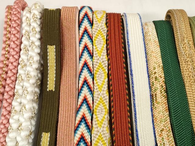 平和屋着物●和装小物　帯締め20本セット　手組紐　高麗組　笹浪組　大和組　唐組　金銀糸　たこ足房　逸品　DABD7517zzz